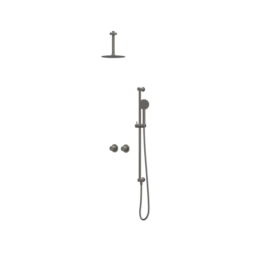 Afbouwdeel regendouche IVY combiset Bond 3 inbouwthermostaat symmetry gebor. metal black CSB3EXGMCABB excl. inbouwbox