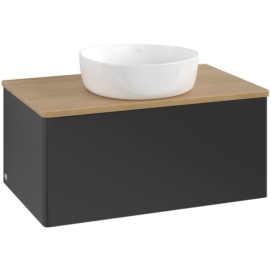Wastafelonderkast Antao 800x360x500mm Black Matt Lacquer K30011PD