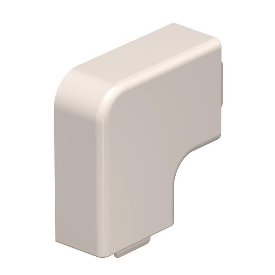 Deksel platte hoek 15x30mm polyvinylchlorid creme wit VVE=4