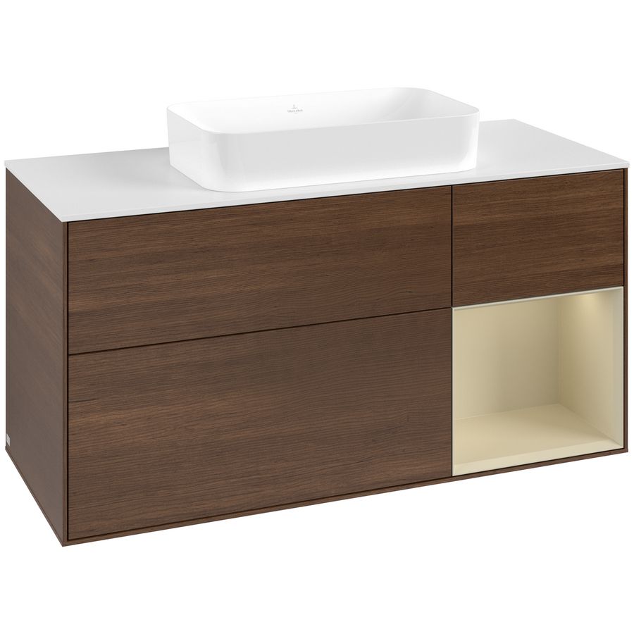 Wastafelonderkast Finion 1200x603x501mm W.Veneer F711HJGN
