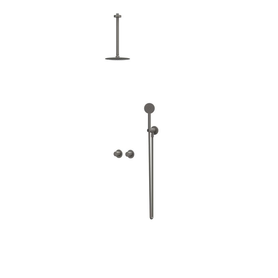 Afbouwdeel regendouche IVY combiset Bond 3 inbouwthermostaat symmetry gebor. metal black CSB3EXGMCACA excl. inbouwbox