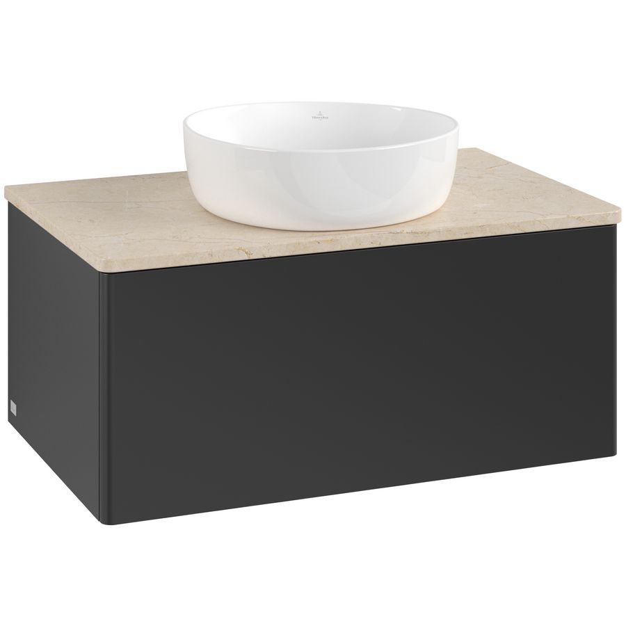 Wastafelonderkast Antao 800x360x500mm Black Matt Lacquer K30013PD