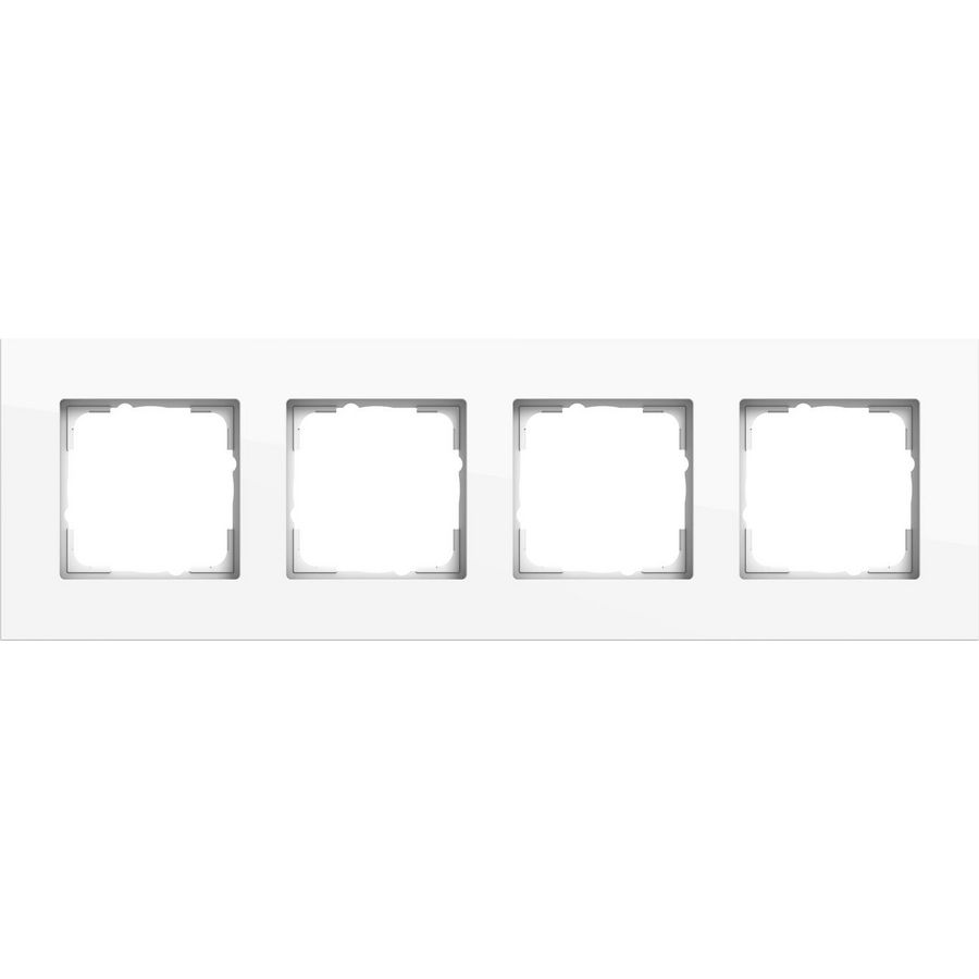 Afdekraam 4-v Gira Esprit alum.zuiver wit(gel.)
