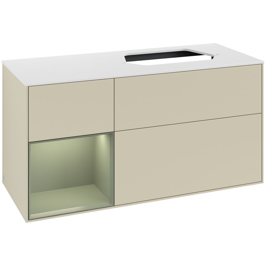 Wastafelonderkast Finion 1200x603x501mm S.Grey Matt Lacquer F391GMHJ