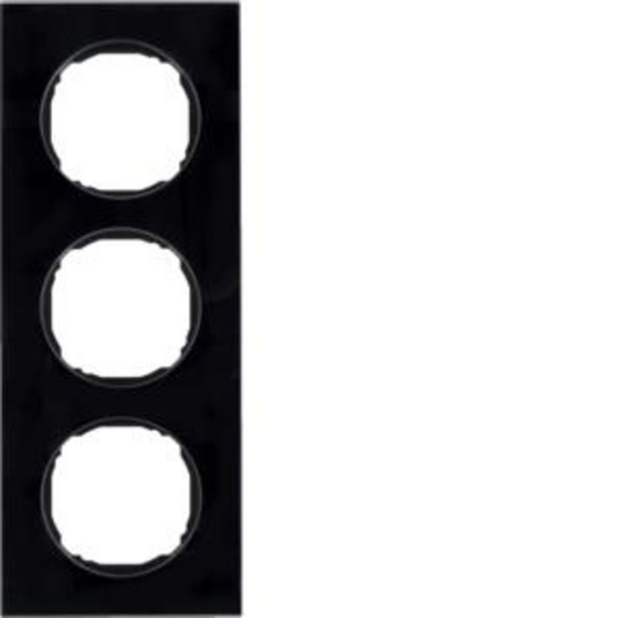 Afdekraam 3-v vlak berker R.8 glas zwart