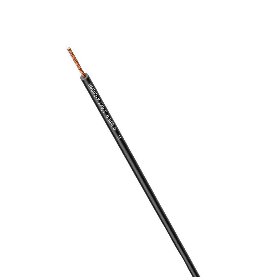 Ring a 100m. Montagesnoer H05V2-K 1X0,75 zwart