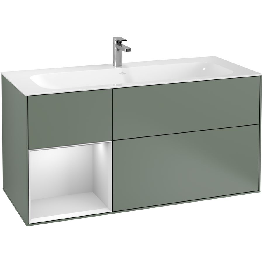Wastafelonderkast Finion 1196x591x498mm Olive Matt Lacquer G060MTGM