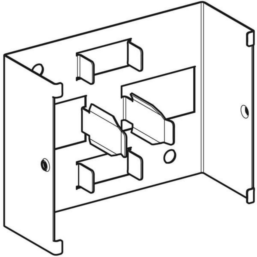 Set krammen v Geberit Duofix ruwbouwbescherming v douchesche