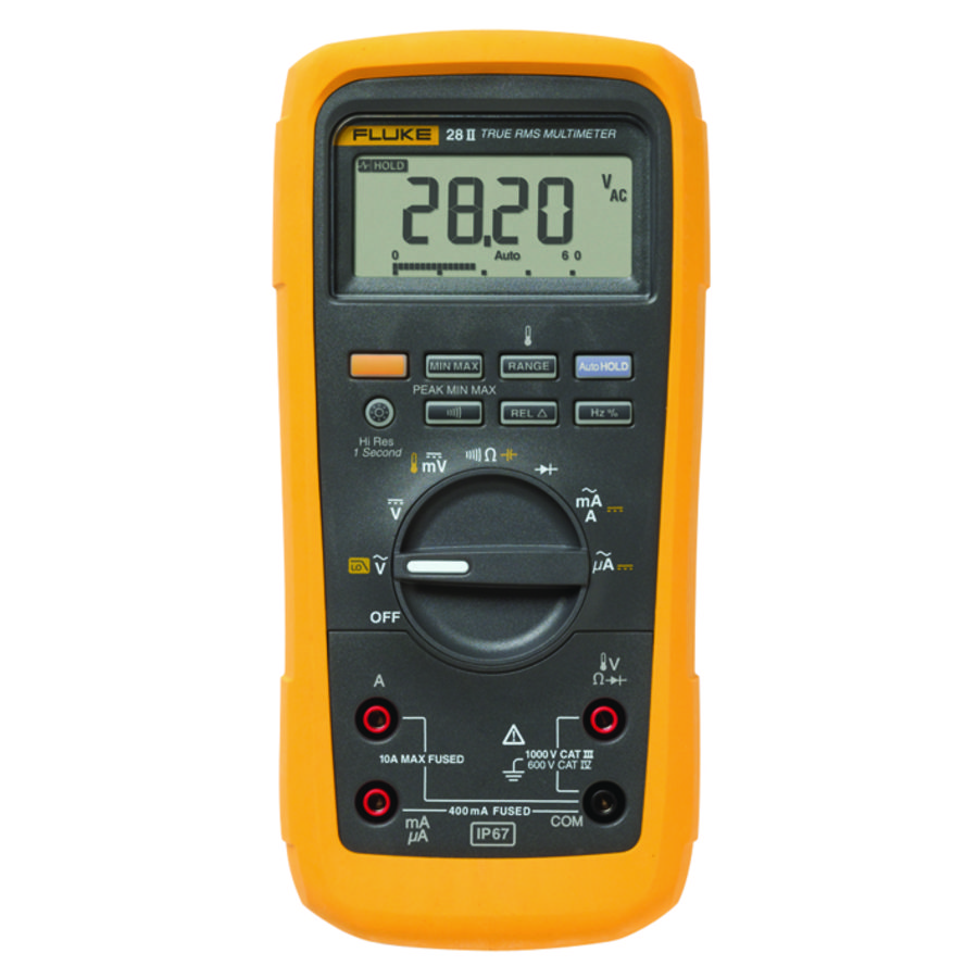 TRMS IP67 multimeter met meetsnoeren en klemmen