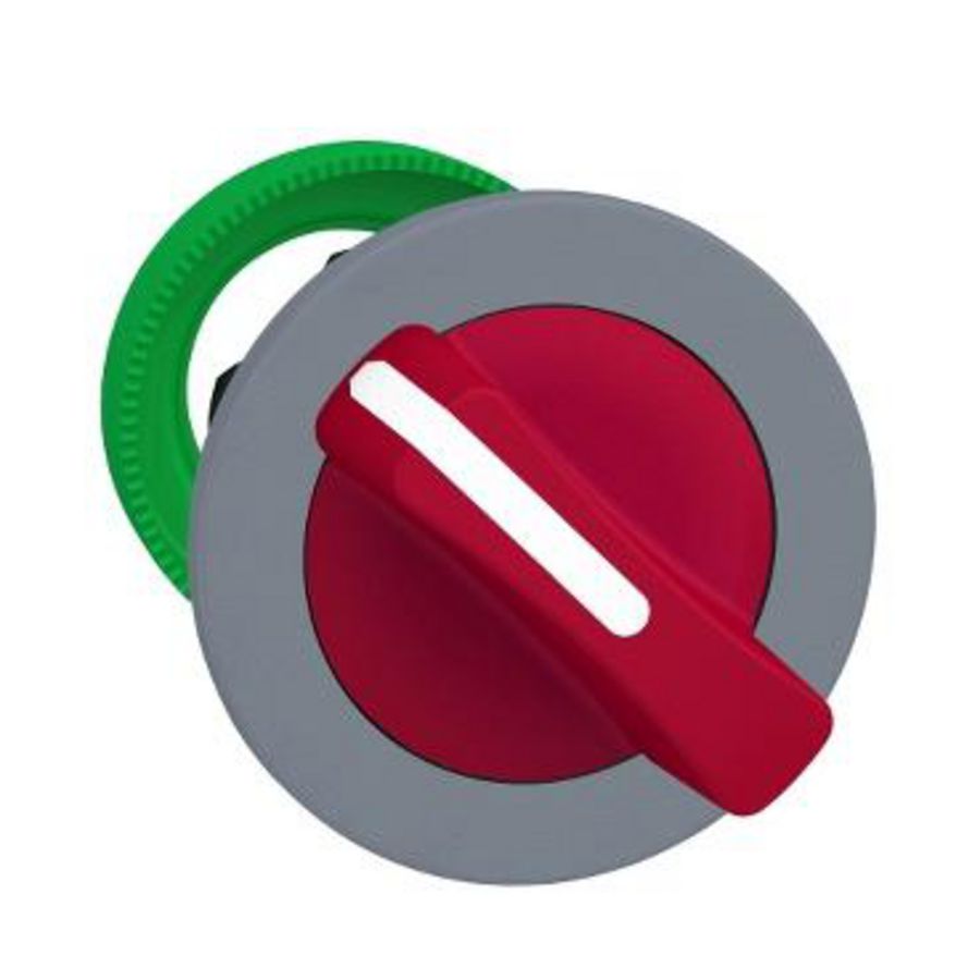 Flush mounted red selector switch head 2 pos stay put