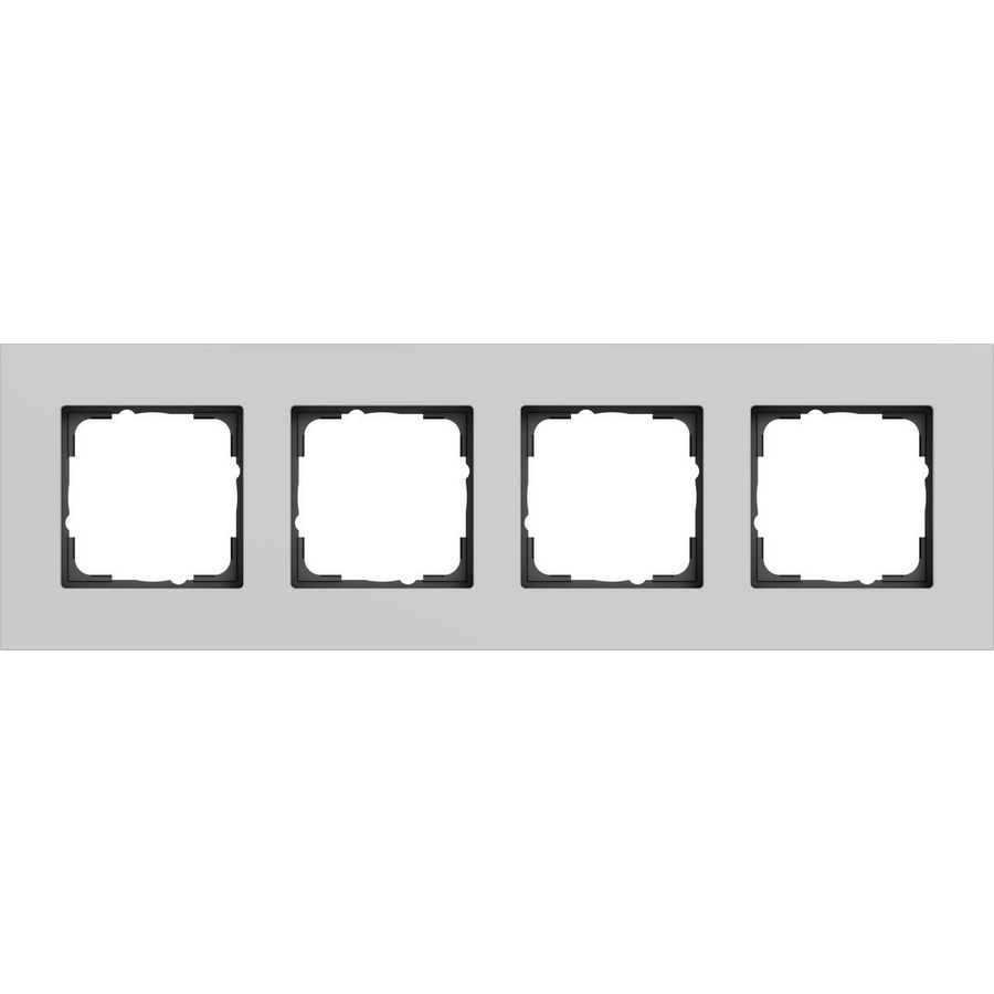 Afdekraam 4-v Gira Esprit alum.gris m(gel.)