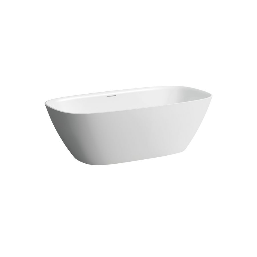 vrijstaand bad 1700x750mm m. overl. incl. click-clack waste wit
