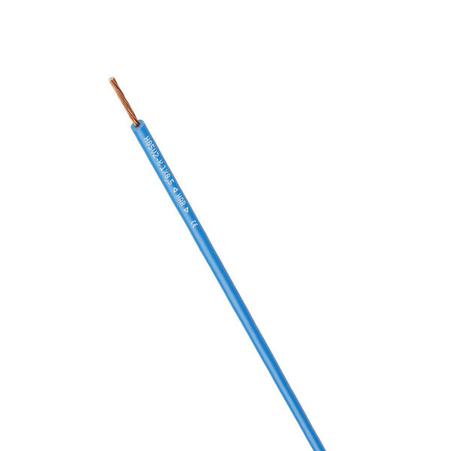 Ring a 100m. Montagesnoer H05V2-K 1X0,75 blauw