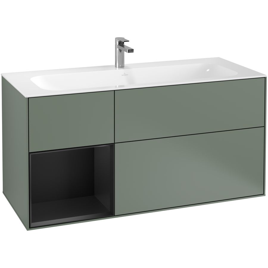 Wastafelonderkast Finion 1196x591x498mm Olive Matt Lacquer G060PDGM