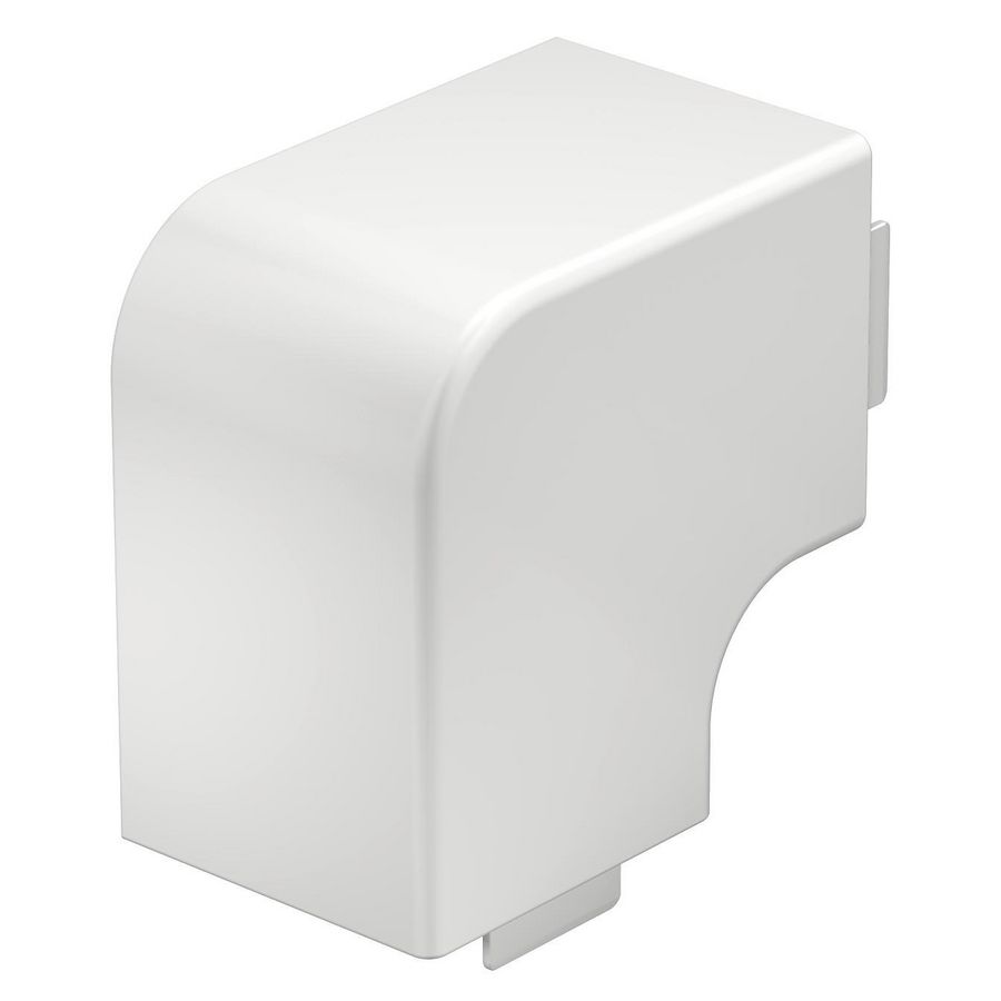 Deksel platte hoek 60x60mm polyvinylchlorid puur wit VVE=2