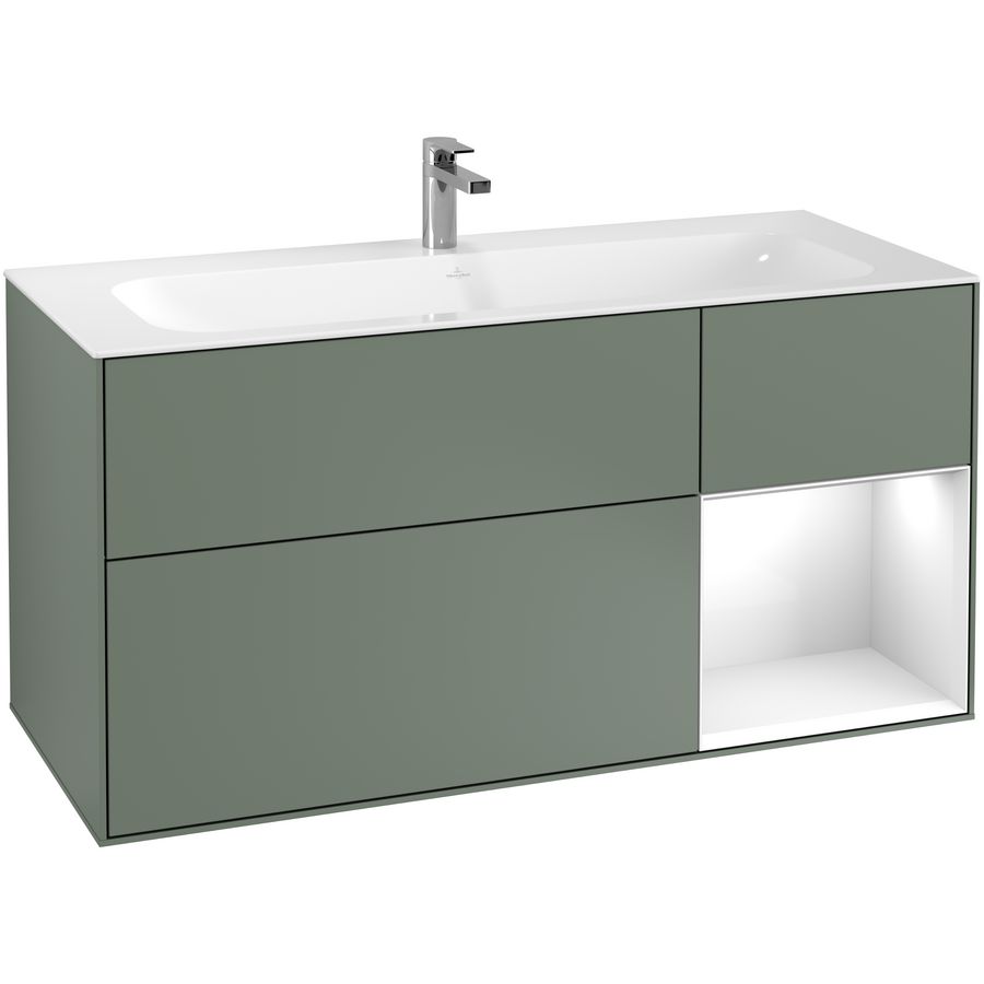Wastafelonderkast Finion 1196x591x498mm Olive Matt Lacquer G070GFGM
