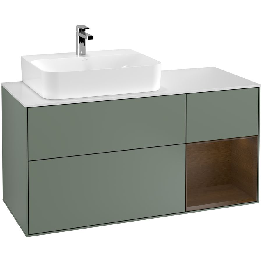 Wastafelonderkast Finion 1200x603x501mm Olive Matt Lacquer G151GNGM