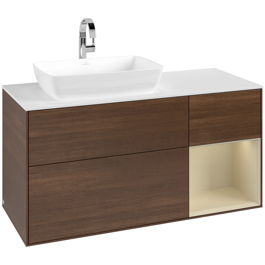 Wastafelonderkast Finion 1200x603x501mm W.Veneer F811HJGN