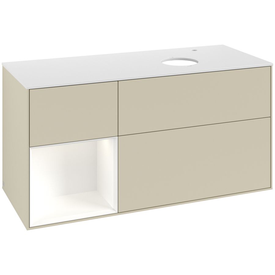 Wastafelonderkast Finion 1200x603x501mm S.Grey Matt Lacquer F921MTHJ