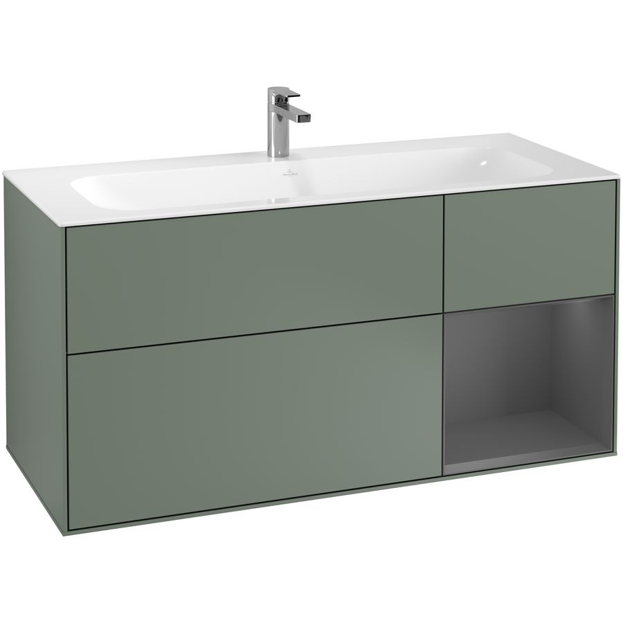 Wastafelonderkast Finion 1196x591x498mm Olive Matt Lacquer G070GKGM