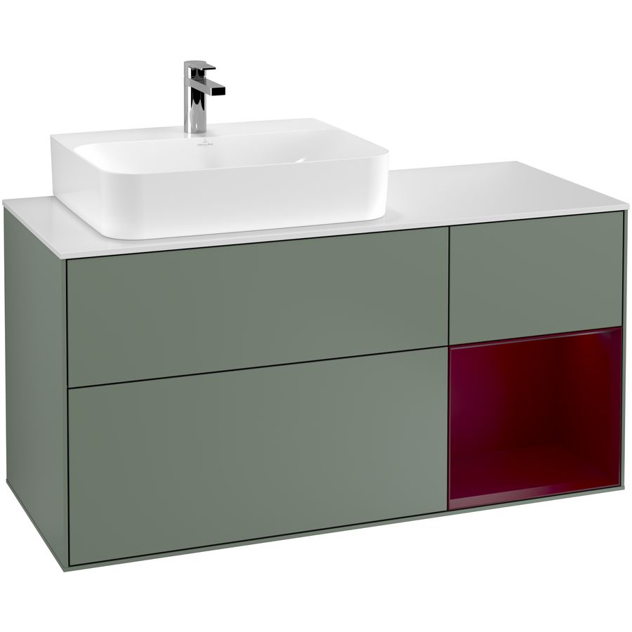 Wastafelonderkast Finion 1200x603x501mm Olive Matt Lacquer G151HBGM