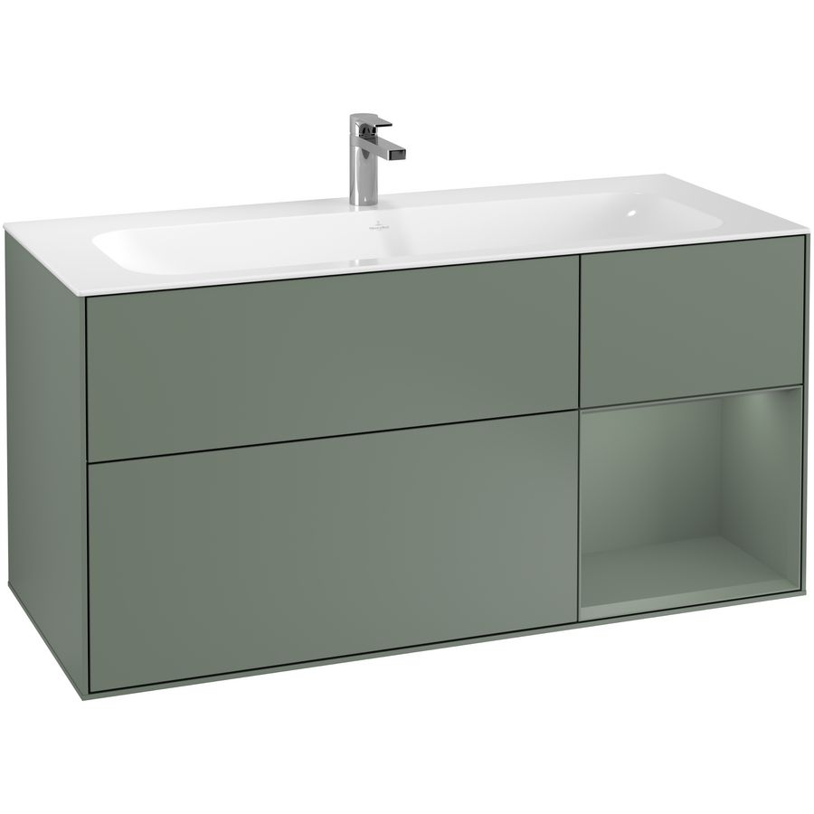 Wastafelonderkast Finion 1196x591x498mm Olive Matt Lacquer G070GMGM