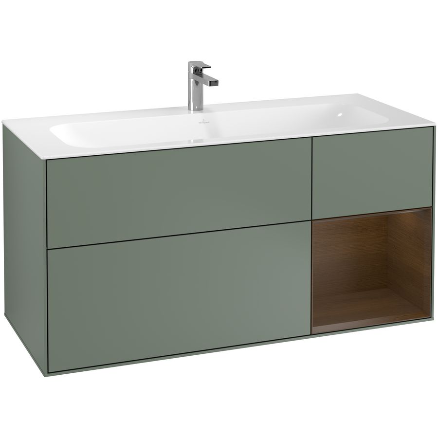 Wastafelonderkast Finion 1196x591x498mm Olive Matt Lacquer G070GNGM