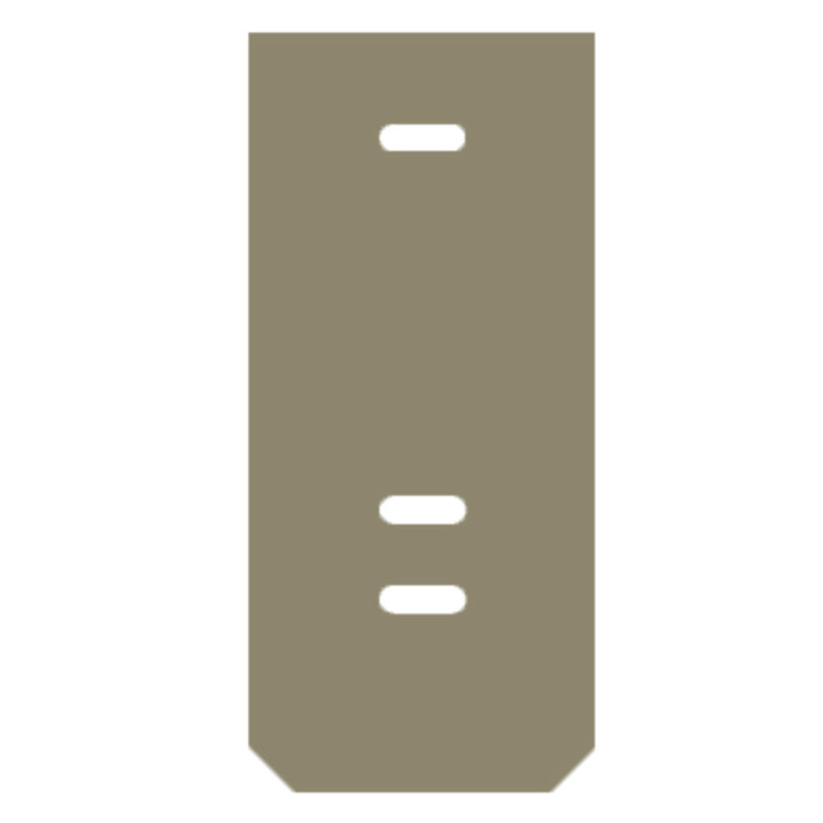Afsluit- eindplaat d.beige h:23.2mm b:2mm V-0, VVE=20