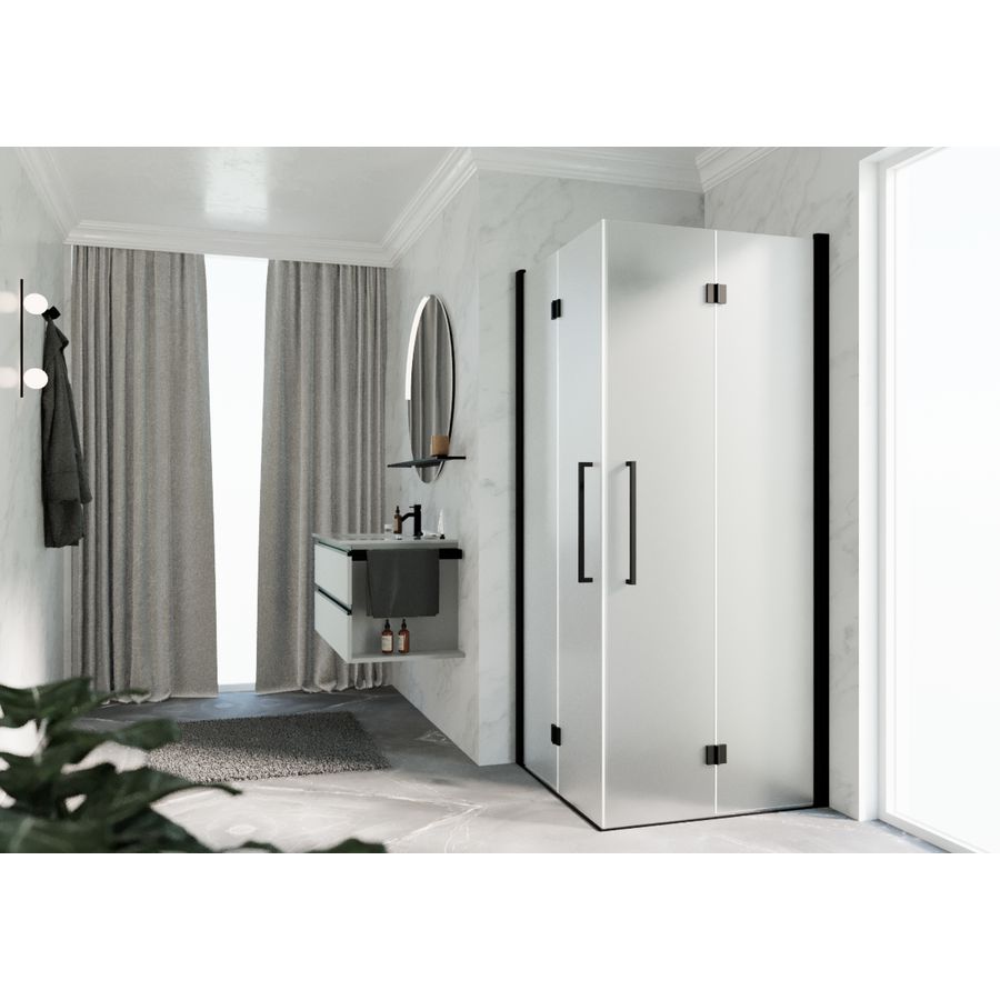 Deel rechts Y22GS hoekinstap 760-780x2000mm zwart satin