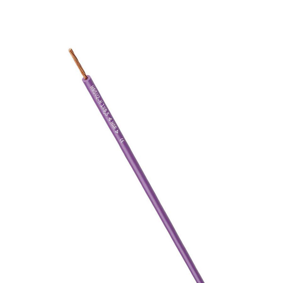 Ring a 100m. Montagesnoer H05V2-K 1X0,5 violet