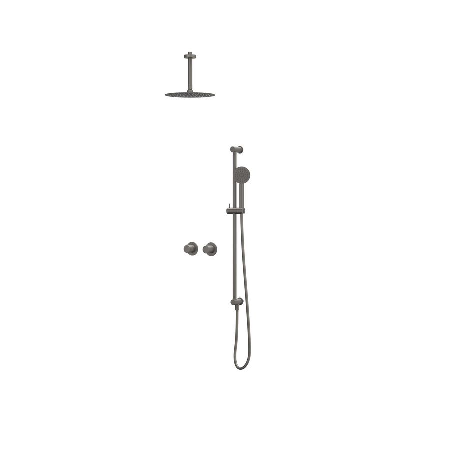 Afbouwdeel regendouche IVY combiset Bond 3 inbouwthermostaat symmetry gebor. metal black CSB3EXGMCBBB excl. inbouwbox