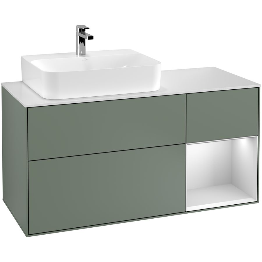 Wastafelonderkast Finion 1200x603x501mm Olive Matt Lacquer G151MTGM