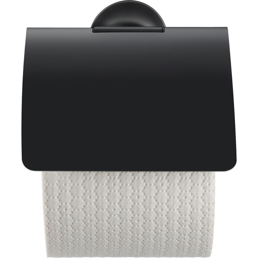 Starck T Papierrolhouder met cover 125x83x131mm Zwart mat