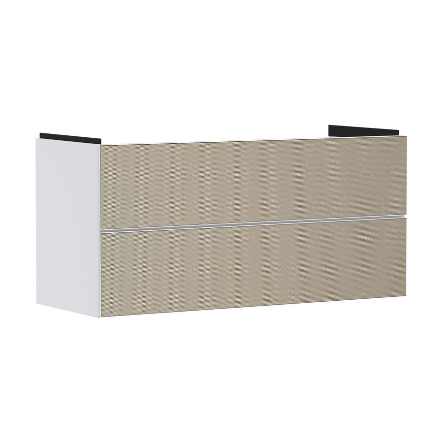 Onderkast mat wit / front patterned bronze 1180x475mm 2x la tbv wastafel Xevolos E 54184390