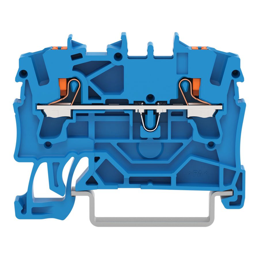 2-draads rijgklem Met Druk 2,5 mm² blauw 2202-1204 VVE=100