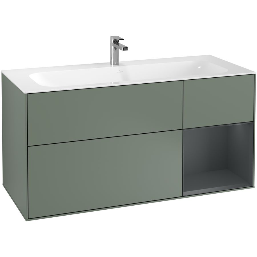 Wastafelonderkast Finion 1196x591x498mm Olive Matt Lacquer G070HGGM