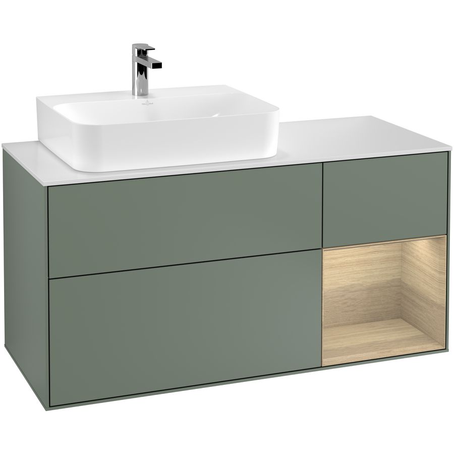 Wastafelonderkast Finion 1200x603x501mm Olive Matt Lacquer G151PCGM