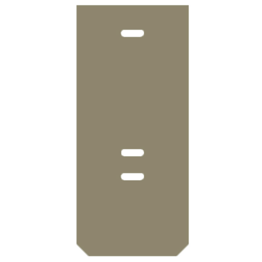Afsluit- eindplaat d.beige h:28mm b:2mm V-0 We VVE=20