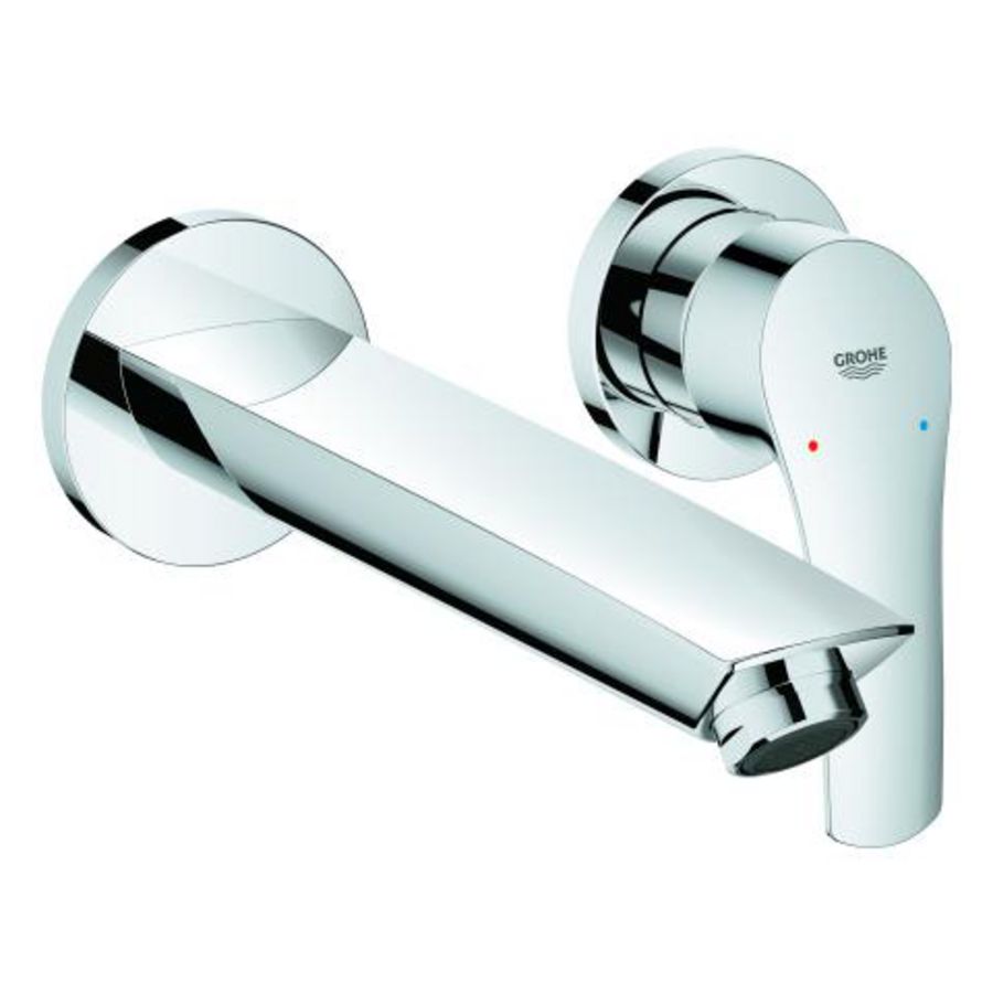 Eurosmart inbouw wastafelmengkraan M-size 2-gats afbouwset uitloop 211mm chroom (prof)