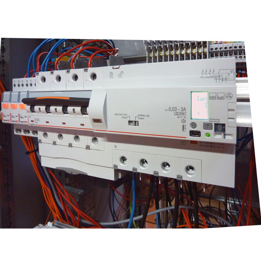 Aardlekblok DX3 4-polig 125A meetcentrale