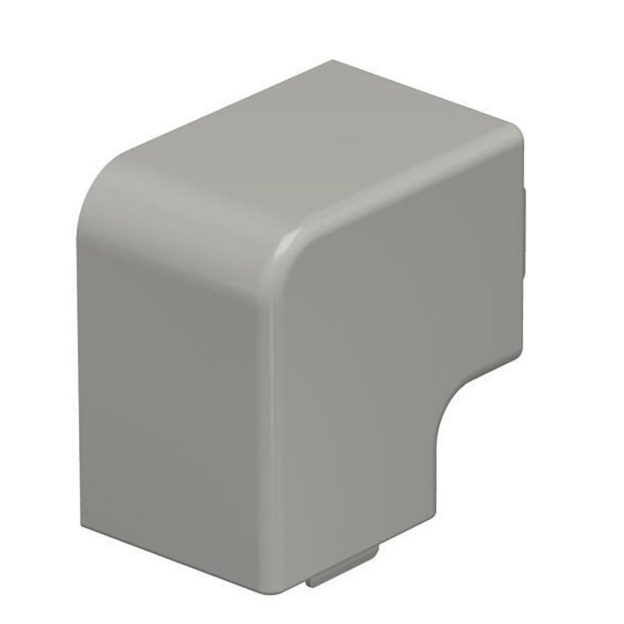Deksel platte hoek 40x40mm polyvinylchlorid steengrijs VVE=4
