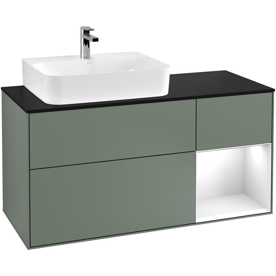 Wastafelonderkast Finion 1200x603x501mm Olive Matt Lacquer G152GFGM