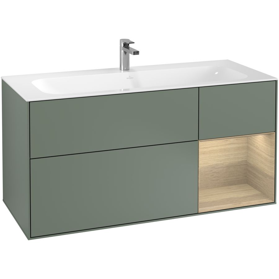 Wastafelonderkast Finion 1196x591x498mm Olive Matt Lacquer G070PCGM