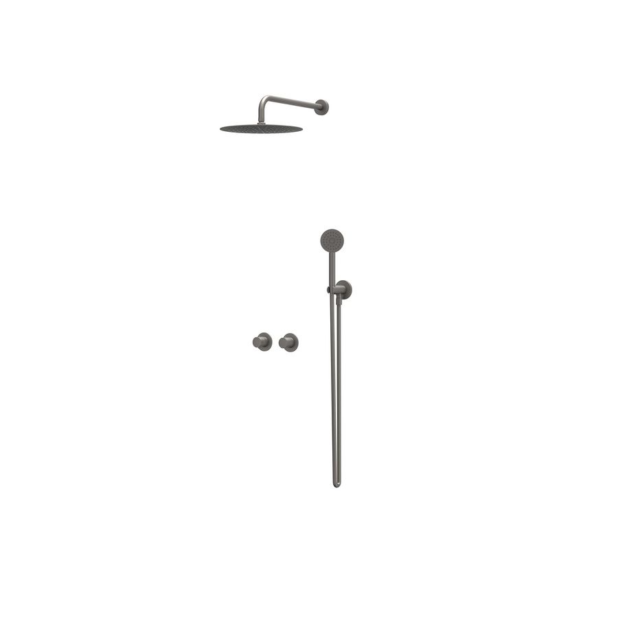 Afbouwdeel regendouche IVY combiset Bond 3 inbouwthermostaat symmetry gebor. metal black CSB3EXGMCCAA excl. inbouwbox