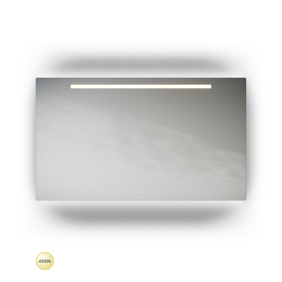 ML1-Line spiegel 800x700mm LED balk en indirecte ledverlichting onder & boven+ tip-touch