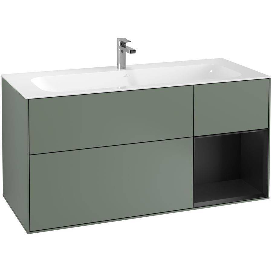 Wastafelonderkast Finion 1196x591x498mm Olive Matt Lacquer G070PDGM