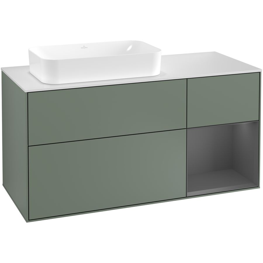 Wastafelonderkast Finion 1200x603x501mm Olive Matt Lacquer G281GKGM