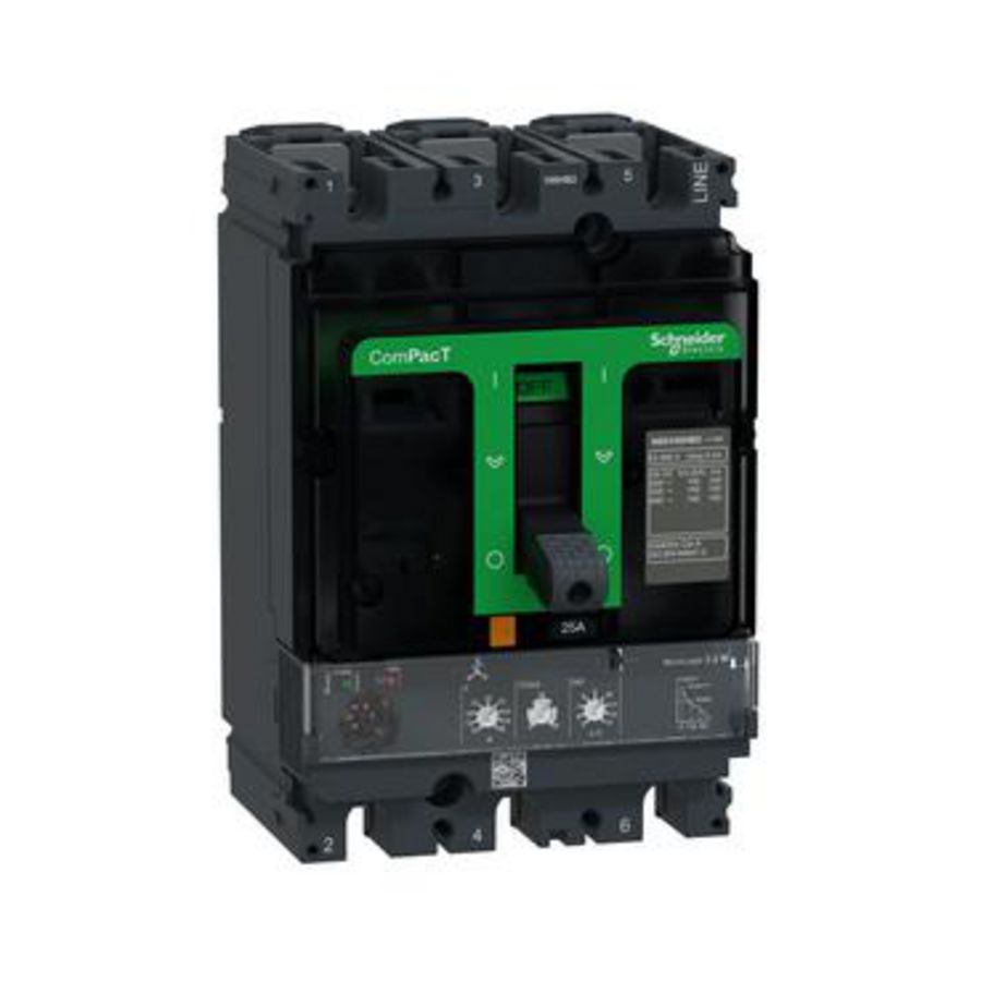 Vermogenschakelaar NSX100HB2 100kA AC 3P 25A 2.2 ComPact