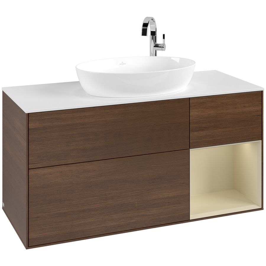 Wastafelonderkast Finion 1200x603x501mm W.Veneer F951HJGN