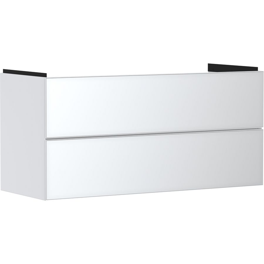 Onderkast mat wit / front metalic wit 1180x475mm 2x la tbv wastafel Xevolos E 54184320